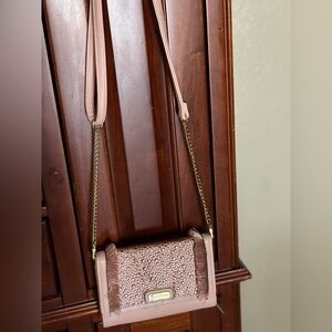 Max Edition pink and Gold Clutch with Textured Elegance